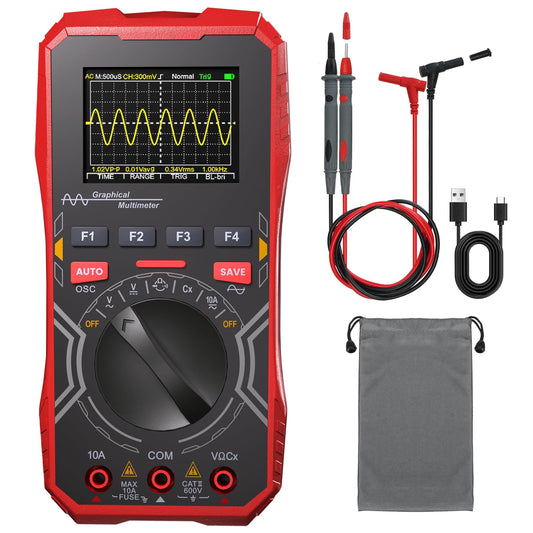 2-in-1 Handheld Oscilloscope Multimeter Auto-Ranging Digital Tester - Image 2