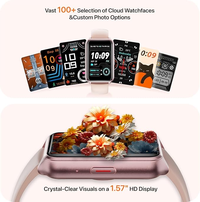 Smart Watch Fitness Tracker with Make Call 24/7 Heart Rate Blood Pressure Sleep Monitor, 100+ Sports Modes, Calorie Step Counter for Walking, IP68 Waterproof, Smart Watches for Men Women