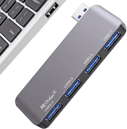 Portable USB Extender Hub for Laptop,Cable-Free USB3.0 Splitter Right side