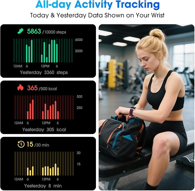DAVIKO Pedometer Watch Senior Friendly No App/Phone Required, Waterproof Fitness Tracker Watch with Step Counter Calories/Sleep Tracker for Walking Running for Men Women