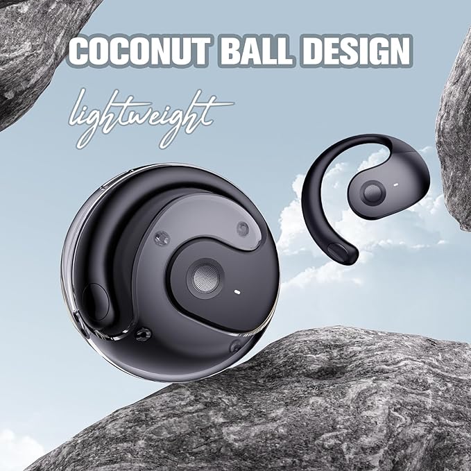 Out of Ear Open Ear Headphones Wireless Ear Hanging Bluetooth Headset, Air Bone Conduction Open Ear Earbuds, Work Out OWS Over the Ear Earbuds Open Ear Buds Not In Ear Outside the Ear Earphones