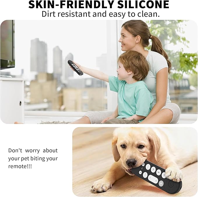 [2 Pcs] Silicone Remote Case for Google TV Streamer 4K Voice Remote 2024,Shockproof Remote Cover for Google TV Streamer 4K Voice Remote, Remote Protective Cover with Lanyard (Black+Off White)