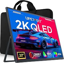 UPERFECT 22" 2K Portable Monitor, 100% DCI-P3 Color QLED Display - Image 1