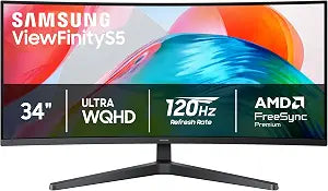 Samsung 34" ViewFinity S5 (S55GH) Ultrawide QHD 120Hz Curved Monitor