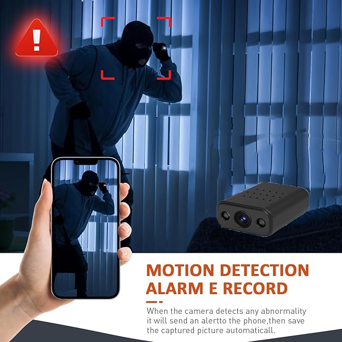 Mini Wireless WiFi Security Camera, 4K Nanny Cam with Night Vision, Remote Viewing for Security with iOS,Android Phone
