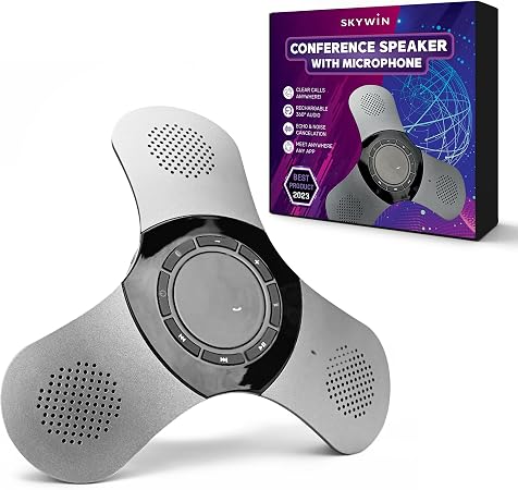 Conference Speaker and Microphone, 360° Voice Pickup, Noise Reduction