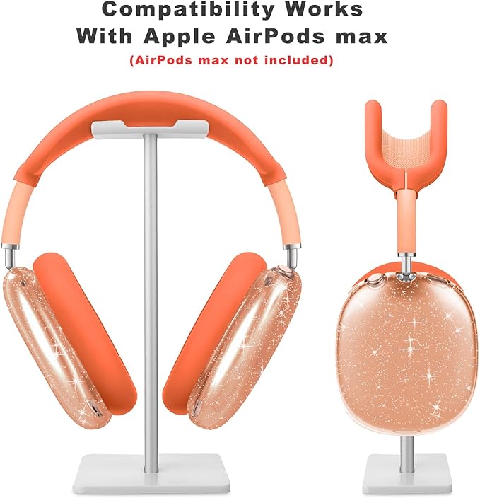 Case Cover for AirPods Max Headphones,Anti-Scratch Ear Pad Case Cover/Ear Cups Cover/Headband Cover/Top Pad Protector,for AirPods Max. Clear Soft TPU and Silicone,Skin Scratch Proof.