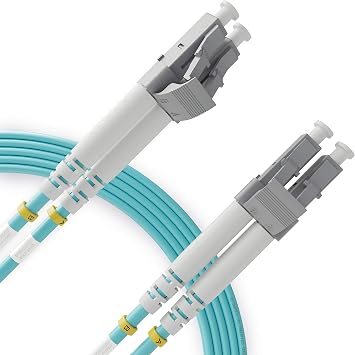 BEYONDTECH 3m (9.84ft) LC to LC Fiber Patch Cable – UPC Multimode Duplex Fiber Optic Cable – 50/125µm core, Compatible with OM3 – 10G LSZH PUREOptics Series