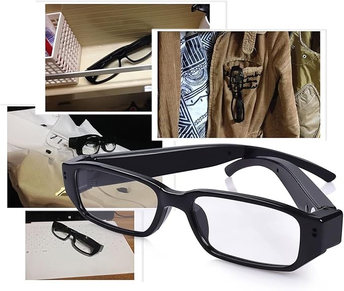 1080P HD Smart Glasses with Camera for Men, Hands-Free Video Recording Glasses, First Person View Camera Glasses for Cycling Travel Vlog