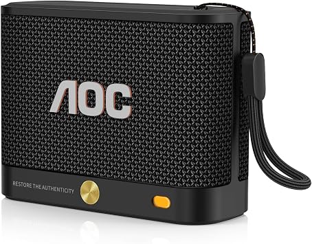 AOC Portable Bluetooth Speaker, Shower Speaker, Wireless Stereo Pairing