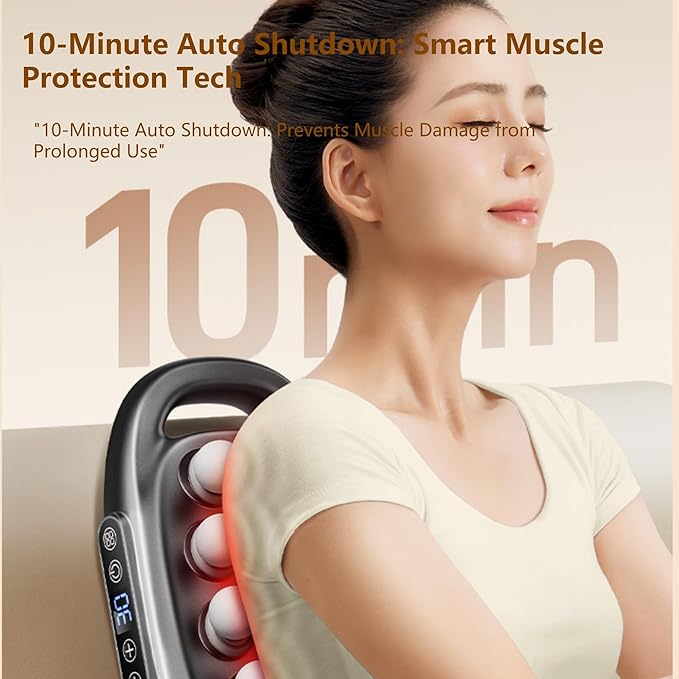 16-Head Massage Gun Set with 30 Levels & 3 Modes, Massage Gun Deep Tissue Neck Massager with 16 Heads, for Deep Tissue, Back, Shoulders, Legs
