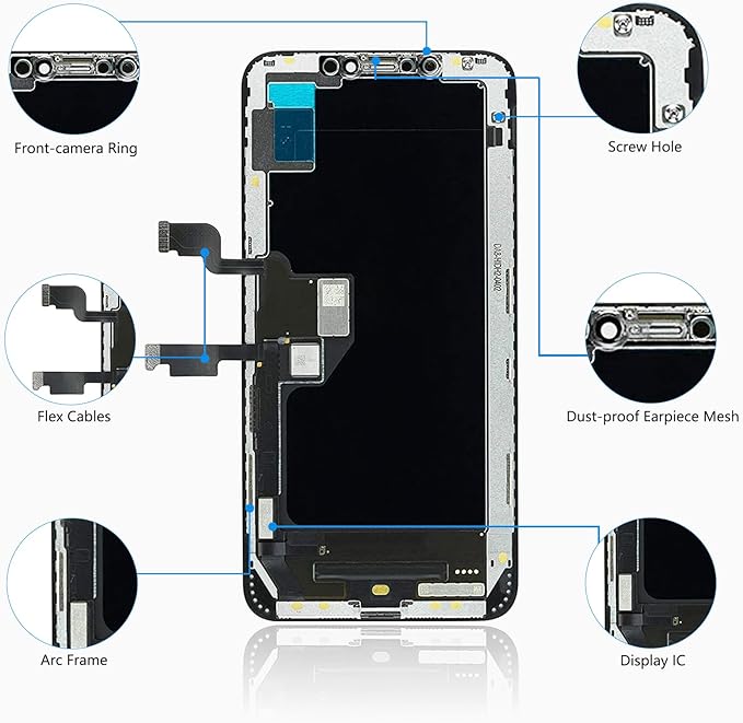 for iPhone Xs Max Screen Replacement 6.5 inch, Bsz4uov 3D Touch LCD Digitizer Replacement for A1921, A2101, A2102, A2103, A2104 with Repair Tools Kit+Screen Protector+Waterproof Frame Adhesive