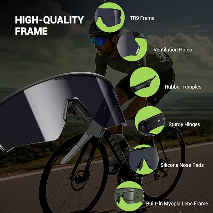 Blackview Buletooth Sunglasses, UV400Protection, Bult in Mic & Speakers, Voice Assistant Compatible, 5.4 Bluetooth, Polarized Lens for Outdoor Activities