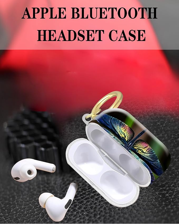 Compatible with Airpod Pro 2nd/1st Generation,360° Full Protection Cover for Girl Women,Cute Accessories Hard Case Portable & Shockproof for Airpod Pro 2nd Charging Case 2023/2022/2019(Dragonfly)