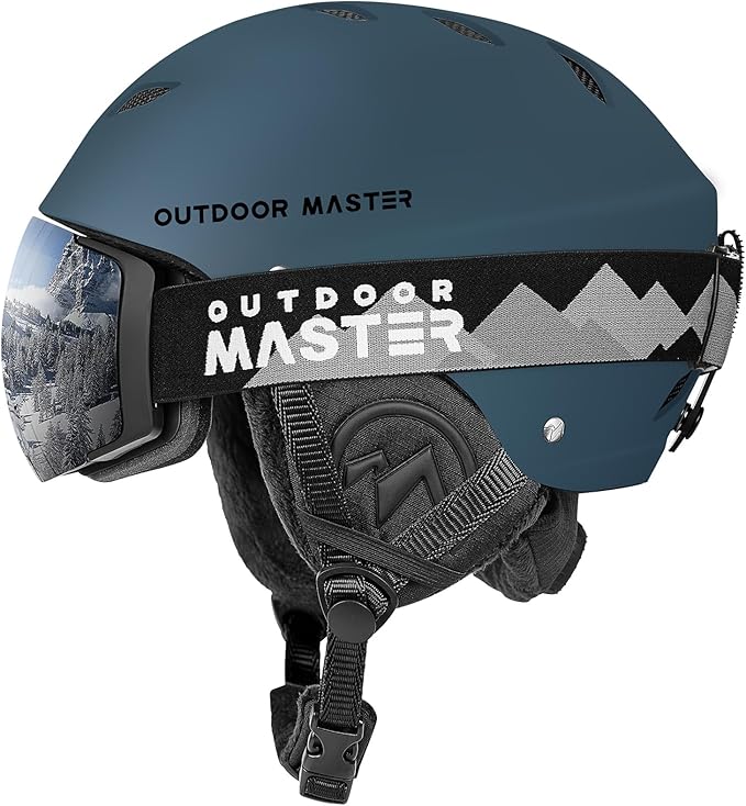 OutdoorMaster Kelvin Ski & Snowboard Helmet Set with Goggles for Men, Women & Youth