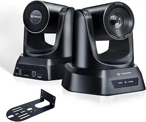 TONGVEO Conference Room PTZ Camera System with 20X Optical Zoom, AI Auto Tracking 1080P 60fps HDMI USB Webcam for Church Streaming Online Video Conference,Compatible with Zoom, OBS Easy Setup（1 pc