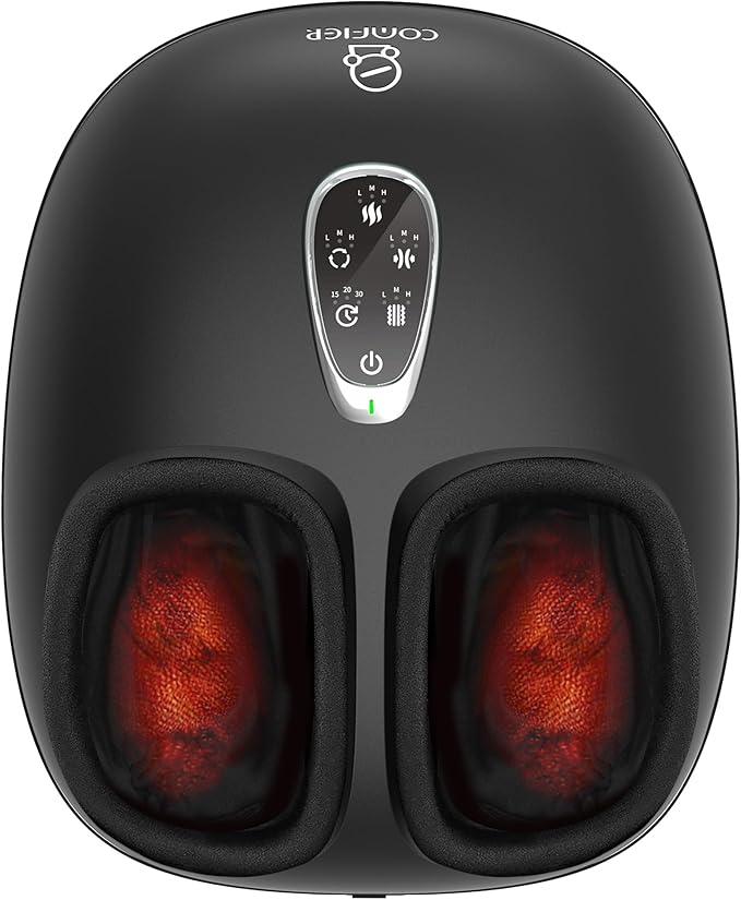 COMFIER Shiatsu Foot Massager with Heat, FSA Eligible Deep Kneading, Compression Feet Massage, Foot Massager for Delivers Pain Relief, Plantar Fasciitis, Neuropathy