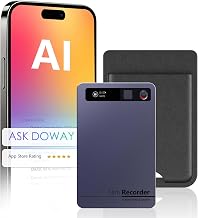 AI Voice Recorder, Pocket AI Recorder with Transcribe & Summarize, AI Noise Cancellation Technology, 64GB Memory, 35 Hours Recording, App Control, Supports 152 Languages for Lectures, Meetings, Calls - Image 1