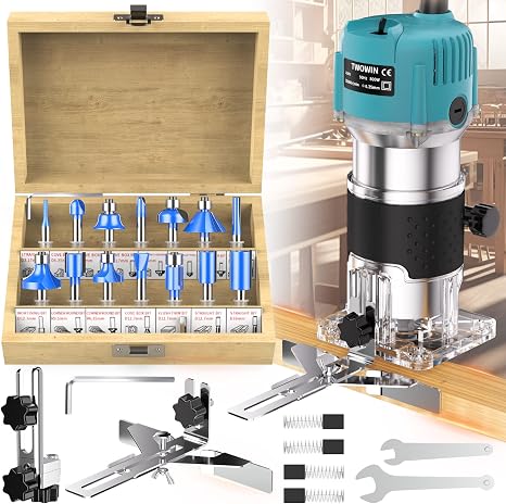 TwoWin Router Tool, 110V-120V 800W Compact Wood Router Tool for Woodworking
