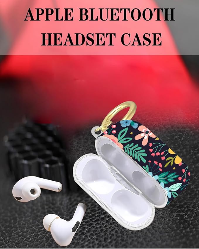 Compatible with Airpod Pro 2nd/1st Generation,Full Protection Cover for Women,Accessories Hard Case Portable & Shockproof for Airpod Pro 2nd Charging Case 2023/2022/2019(Bright Flowers)