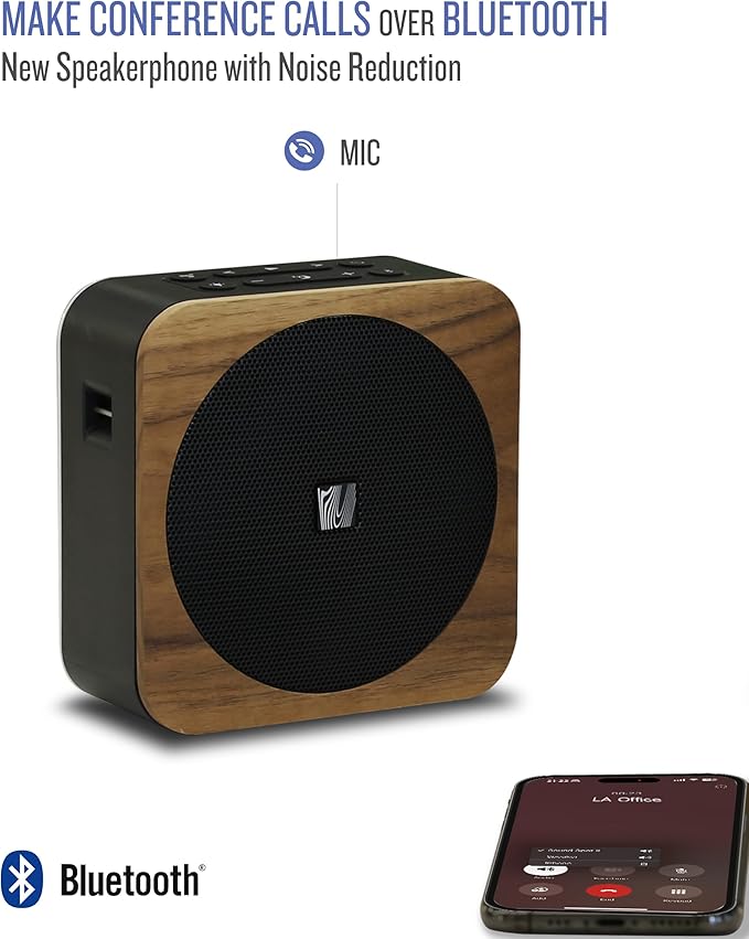 Soundfreaq Sound Spot II SFQ-18: Portable Bluetooth Speaker with Powerful Bass, Nature Sounds, Ambient Light, and Speakerphone (Black)