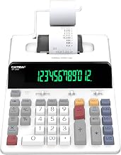 CATIGA 12 Digit Thermal Printing Calculator with Tape Print Out, Ink-Free Adding Machine, 5X Faster Quite at 8.0 LPS, Extra Large Fluorescent Display, Tax Calculation with Clock and Calendar, SP-2401 - Image 1