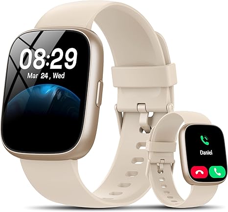 Smart Watch with Alexa Built-in, 1.83" HD Bluetooth Calling Fitness Tracker