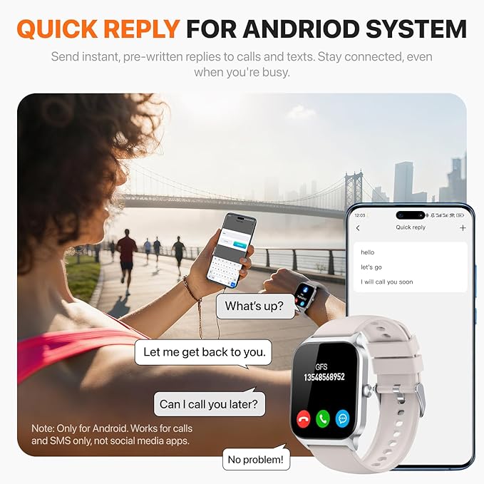 Smart Watch for Women Men,(Answer/Make Call) 1.83'' HD Fitness Activity Tracker Smartwatch for Android iPhone iOS Compatible,IP68 Waterproof Step Counter with Sleep Monitor (Modern, Starlight, 1.83)