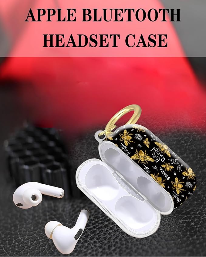 Compatible with Airpod Pro 2nd/1st Generation,360° Full Protection Cover for Girl Women,Cute Accessories Hard Case Portable & Shockproof for Airpod Pro 2nd Charging Case 2023/2022/2019(Bee)