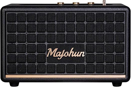 100W Peak Wood Bluetooth 5.4 Speaker, Vintage TWS Stereo (Black)