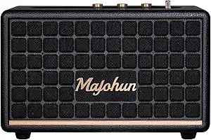 100W Peak Wood Bluetooth 5.4 Speaker, Vintage TWS Stereo (Black)