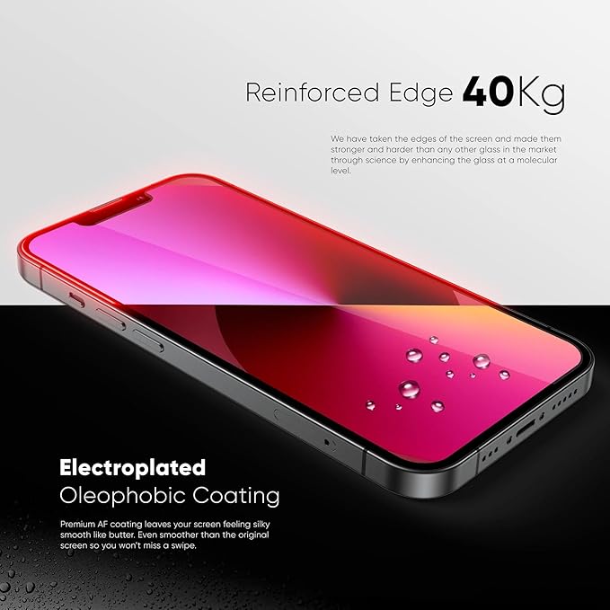 FLOLAB NanoArmour ONETIME PRO for iPhone 16 Pro Max Screen Protector, Anti-Reflective,PolarSpectra Anti-Rainbow, Tempered Glass, Ultra Clear, Infinity Edge