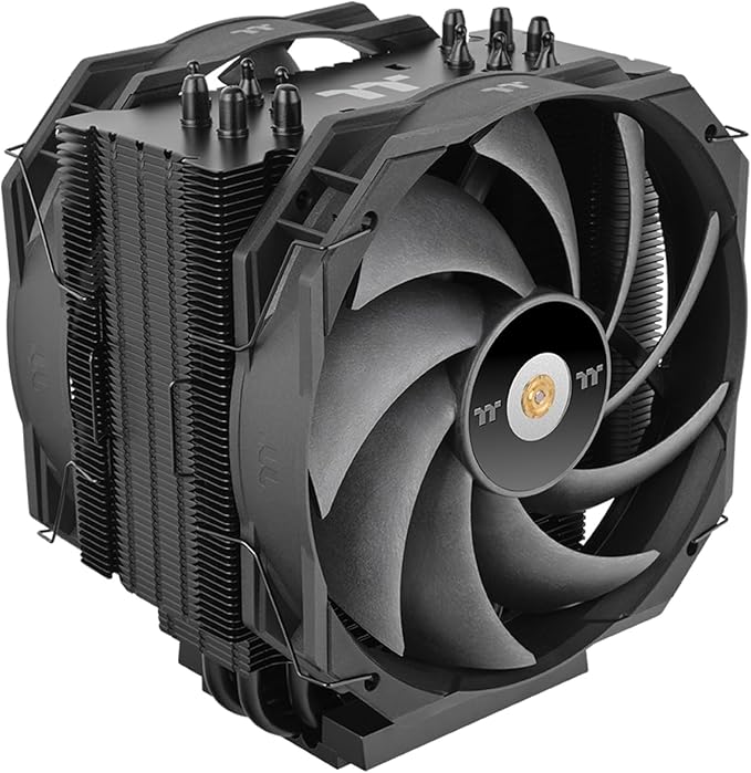 Thermaltake WAIR CPU Cooler; Six Φ6mm Copper Heat Pipes; 2x140mm PWM Fans; 500~1500RPM; Single Tower; LGA 4677 & sTR5/SP6; 500W TDP; Black; CL-P140-CA14BL-A
