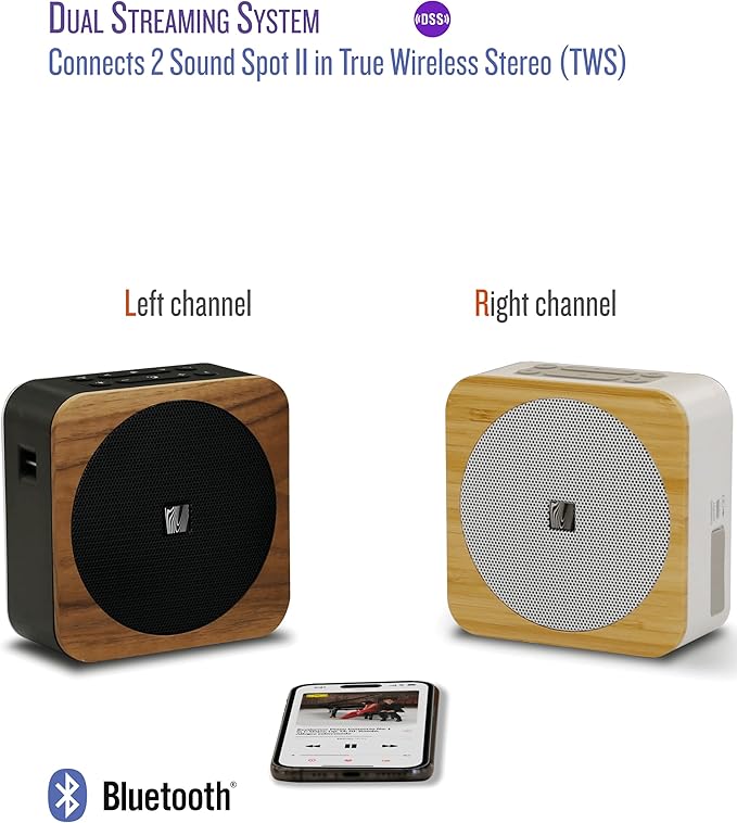 Soundfreaq Sound Spot II SFQ-18: Portable Bluetooth Speaker with Powerful Bass, Nature Sounds, Ambient Light, and Speakerphone (White)