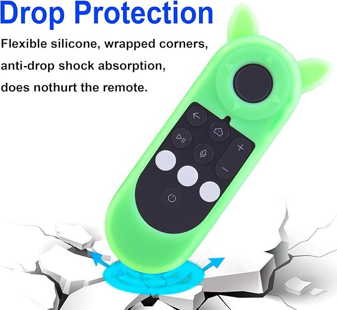 Silicone Case Cover for Facebook Protal TV Remote, Glow Green Protective Sleeve
