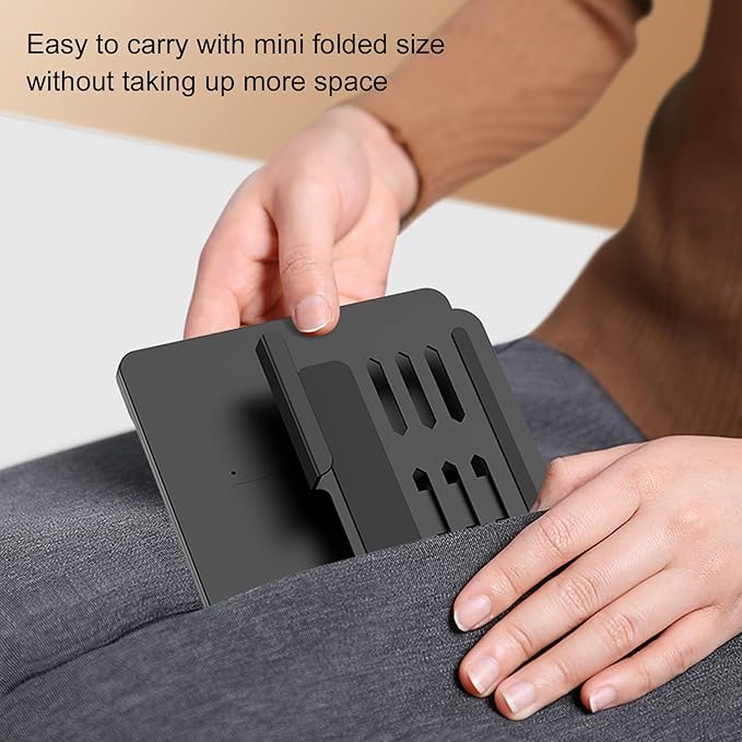 Desktop Stand & Bluetooth Keyboard Combo for Galaxy Z Fold 7/6/5/4 & Z Trifold, 4-in-1 Includes Mouse Pen, Slot, Adjustable Foldable Tablet Stand, Fits 4.7"-13" Tablets Cellphone, Black