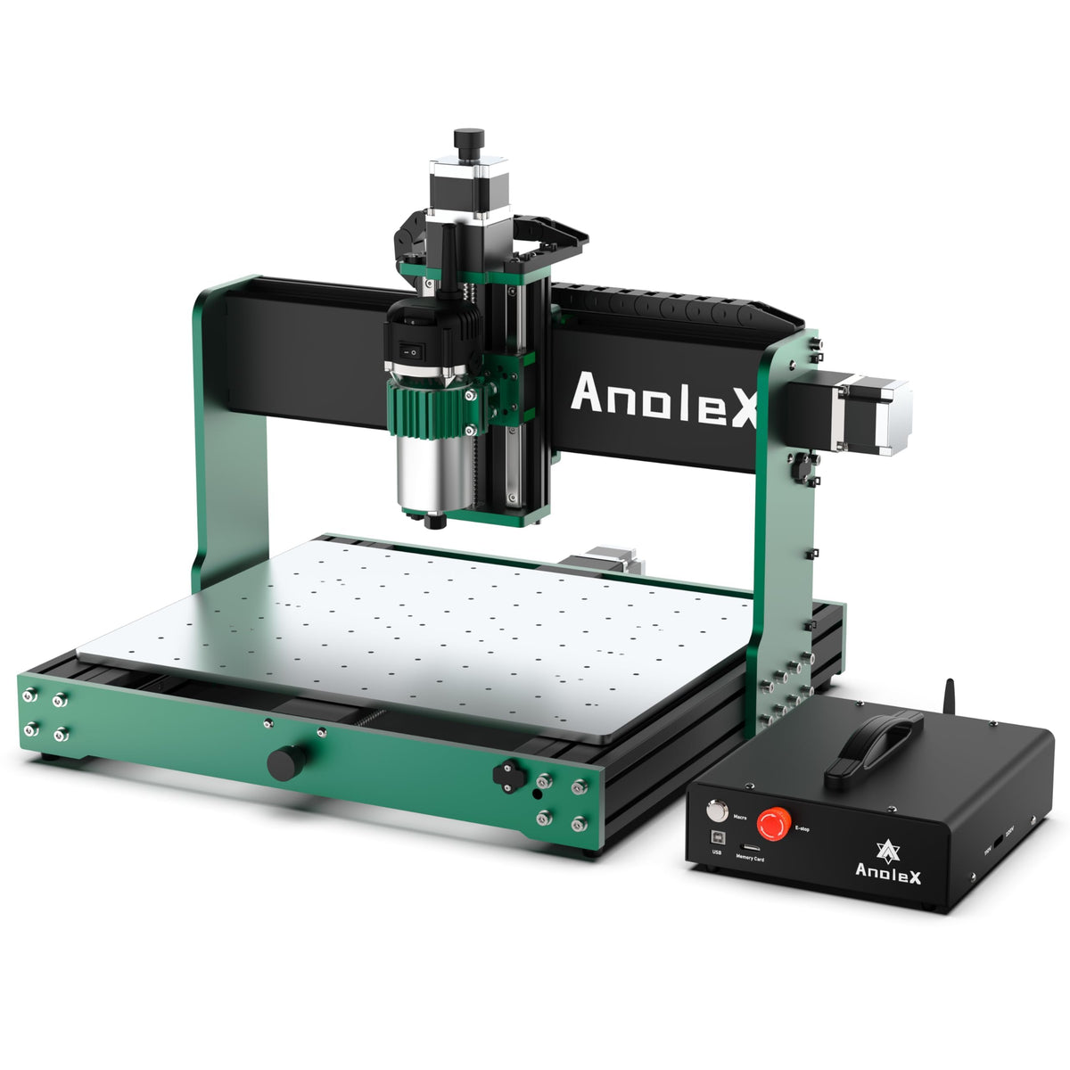 CNC Router Machine 4030-Evo Ultra 2, All-Metal XYZ Axis Dual Steel Linear Guides & Ball Screws with 800W Trim Router for Metal Aluminum Brass Wood Acrylic PCB