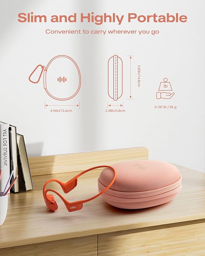 Headphone Case for Shokz OpenRun Pro 2/OpenRun/OpenSwim Pro/OpenMove Bone Conduction Headphones, Portable Hard Travel Carrying Case for PSIER/SUNGDOGIN/CXK Open-Ear Wireless Sport Headphones