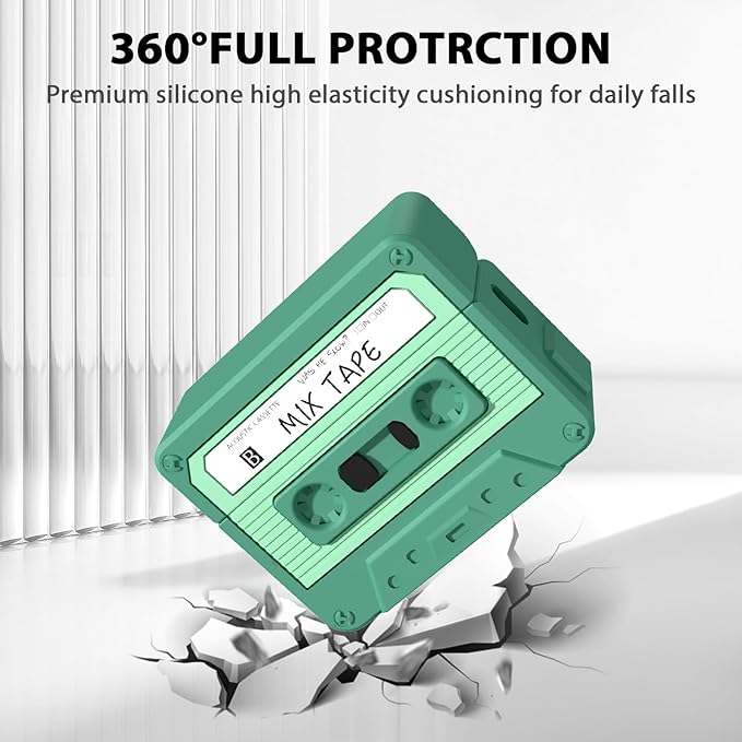 AirPods Pro 2 Case Cover, KOREDA Cute Funny Cassette Tape Design Cartoon Silicone Protective Case for AirPods Pro 2nd/1st Generation