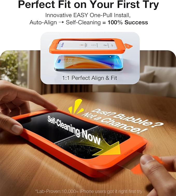 UltraGlass Unbreak Top 9H+ Glass for iPhone 16 Pro Screen Protector 6.3" (12FT Military Grade Shatterproof) Screen Protector 16 Pro Tempered Glass (Longest Durable) Full Coverage 16Pro, 2 Pack