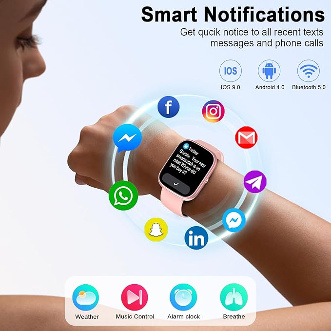 Smart Watch for Women (Answer/Make Call), 1.91"HD Smartwatch with Heart Rate/Sleep Monitor/Pedometer/Calories, 2026 Fitness Watch 110+ Sport Modes IP68 Waterproof Activity Tracker for Android iOS Pink