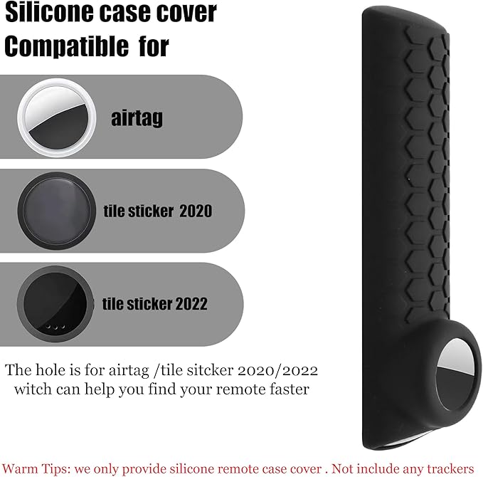 TV 4-Series Cover with Tag Holder for Toshiba/Insignia TV Omni Series, Compatible with NS-RCFNA-21 CT-RC1US-21 CT95018 Voice Remote Contorl,with Hole for Tile Sticker,Black