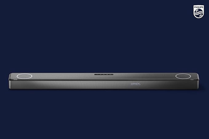 PHILIPS Fidelio FB1 7.1.2-Channel Surround Sound Soundbar with Integrated Dolby Atmos and Subwoofer + DTS Play-Fi, All-in-One, Premium Design and Materials