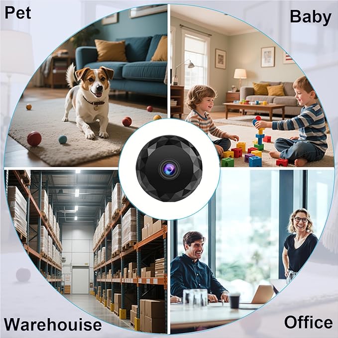 Hidden Camera - 2K WiFi Mini Wireless Security Camera, Perfect for Indoor and Outdoor Security and Pet/Baby Monitoring
