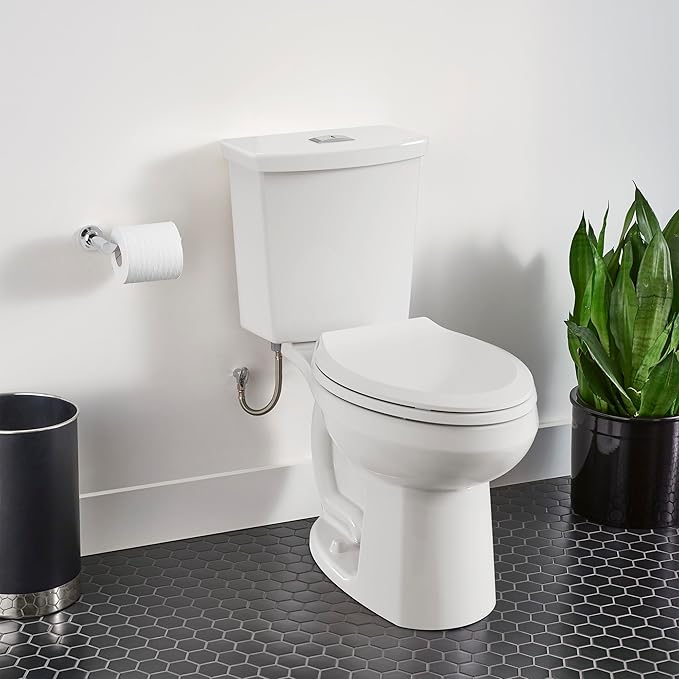 American Standard 606AA002.020 H2Option Two-Piece Toilet with Toilet Seat and Wax Ring, Elongated Front, Chair Height, Dual Flush, White, 0.92 - 1.28 gpf