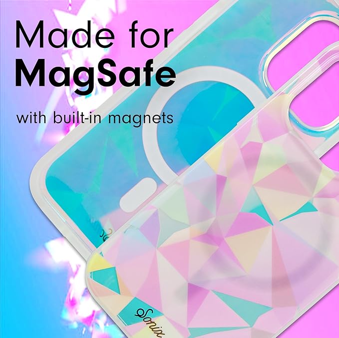 Sonix Case for iPhone 15 Plus, iPhone 14 Plus | Compatible with MagSafe | 10ft Drop Tested | Glam Prismatic