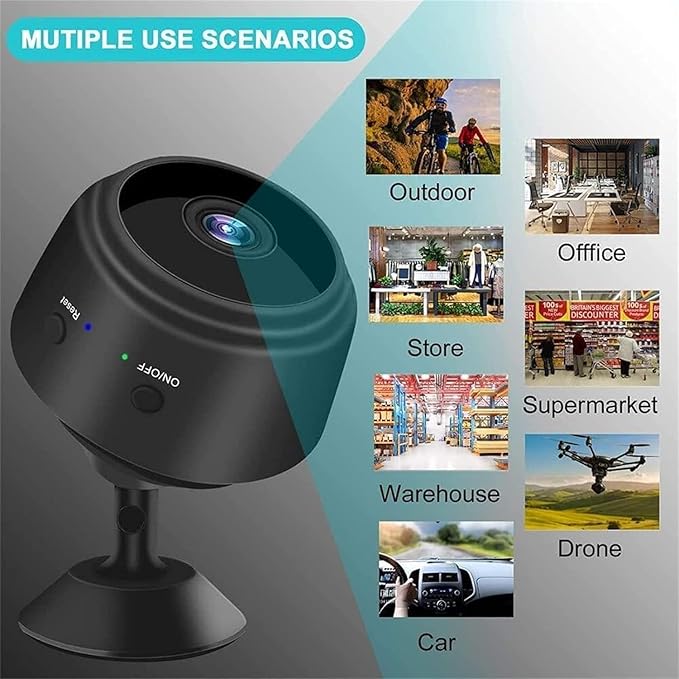 Mini Wireless Cameras, 1080P HD WiFi Small Video Cam with Motion Detection, Night Vision & App Control, Portable Indoor Camera for Home, Office, Baby and Pet Use （3 Pack）