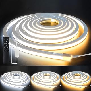 LED Strip Lights 9.8ft 110-120V,Dimmable Silicone Neon Rope Lights,Flexible Outdoor Waterproof Neon Strip Lights for Mirror,Kitchen,Cabinet,DIY Lighting - Image 1