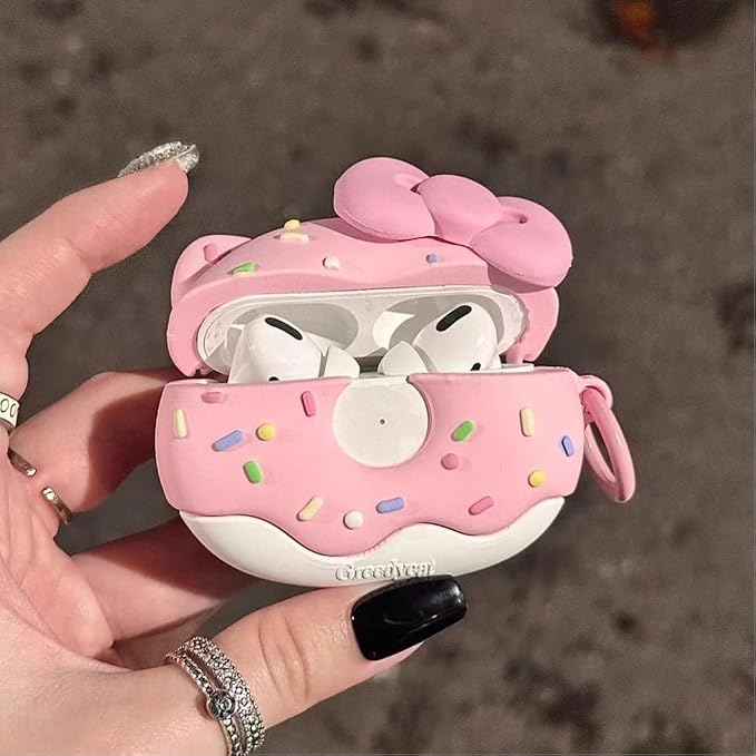 Compatible with Airpods Pro 2nd Generation Case 2022, for AirPods Pro 2 Case Cute Cartoon, Kawaii Soft Silicone Protective Cover for Airpods Pro 2 with Keychain