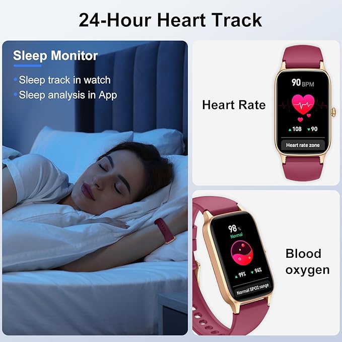 Smart Watch for Women Men, 1.57" Smartwatch (Answer/Make Call), 2025 NEW Fitness Tracker with 110 Sport Modes, Heart Rate/Sleep Monitor/Pedometer, IP68 Waterproof, Fitness Watch for Android iOS